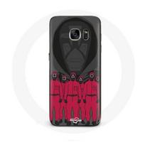Coque pour samsung galaxy S6 Squid Game Affiche masques personnages