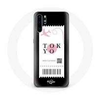Coque pour Huawei P30 Billet d'avion tokyo Japon