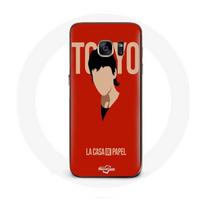 Coque pour Samsung Galaxy S6 Edge La casa de papel Tokyo Fanart logo