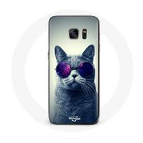 Coque pour Samsung Galaxy S6 edge Chat Lunettes Style