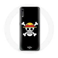 Coque pour Huawei P20 Pro One Piece Manga Tete de Mort Fond Noir juoda