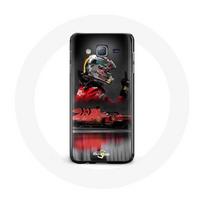 Coque pour Samsung Galaxy J7 Formule 1 Sebastian Vettel Pilote automobile F1 Rouge