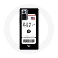 Coque pour Xiaomi Redmi Note 10 Pro Billet d'avion New York