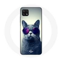 Coque pour Samsung Galaxy A22 5G Chat lunettes Style