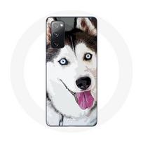 Coque pour Samsung Galaxy S20 FE Husky Blanc de Sibérie Yeux Bleus balta