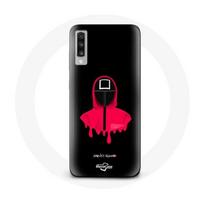 Coque pour Samsung Galaxy A70 Squid Game masque carré