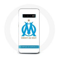 Coque pour Samsung Galaxy s10 edge Olympique de Marseille Logo Fond Blanc balta