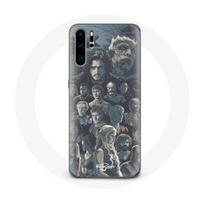 Dėklas Huawei P30 Pro Game of Thrones 8 sezonas Geležinis sostas Personažų plakatas Pilkas fonas
