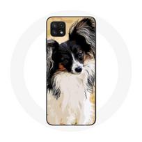 Coque pour Samsung Galaxy A22 5G Épagneul nain continental papillon Race de chiens