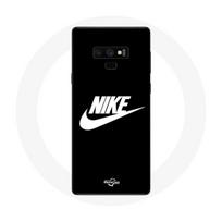 Coque pour Samsung Galaxy Note 9 Nike Logo blanc fond Noir