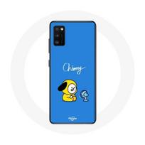 Coque pour Samsung Galaxy A41 Bangtan BTS BT21 Chimmy Jimin Fond Bleu
