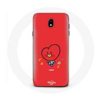 Coque pour Samsung Galaxy S4 Bangtan Garçons BT21 TATA V Fond Rouge