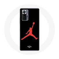 Coque - Xiaomi - Redmi Note 10 Pro - Rouge - Michael Jordan Logo - Silicone Souple raudona