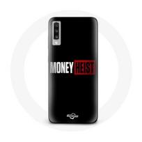 Case - Money Heist - Samsung Galaxy A70 - Soft - Black - Money Heist logo