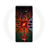 Coque pour Samsung Galaxy Note 9 Stranger Things Saison 4 Affiche Equipages de la Nouvelle Théorie