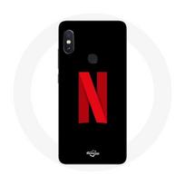 Coque pour Xiaomi Redmi Note 5 Pro Netflix Logo rouge fond noir juoda