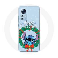 Coque pour Xiaomi Mi 12 / 12X Stitch neige joyeux Noël bleu