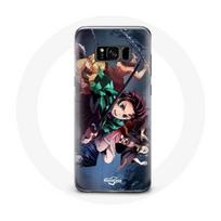 Coque pour Samsung Galaxy S8 Plus Tanjiro Nezuko et Inosuke Slayer Kimetsu no Yaiba Manga