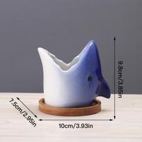 Creative Shark Flower Pot Ceramic Succulent Pot Planter Home Decor Desktop Ornaments Garden Decoration Bonsai Plant Pot