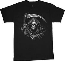 Grim Reaper Graphic Tee Clothing Apparel Unisex T-Shirt S gray