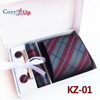 Cozy Up 6 dalių rinkinys Paisley vyriškas kaklaraištis su kaklaraiščiu kvadratiniu skareliu rankogalių kaklaraiščio segtukas dovanų dėžutė gray