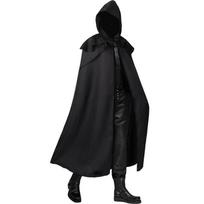 Cosplay Viduramžių Vyriški Kostiumai Riteris Piratas Princas Gotikinis Retro gobtuvas apsiaustas Pelurai Ilgi chalatai Striukės Paltas Karnavalas Helovinas XXXXXL juoda