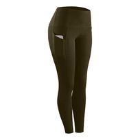Moteriškos Stretch Yoga Antblauzdžiai Fitnesas Bėgimas Gym Sportinės Kišenės Aktyvios kelnės One size black