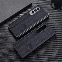 Case for Samsung Galaxy Z Fold 3 4 5 5G Fold5 funda bamboo wood pattern Leather cover Luxury coque for galaxy z fold 4 case capa Z Fold 3 juoda