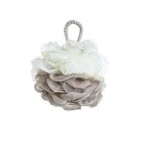 Soft Mesh Bath Sponge Balls Comfortable Large Flower Bubble Shower Rub Bath Ball Body Cleaner Exfoliating Scrubbers Bath Ball white