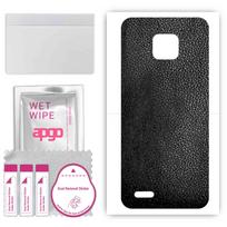 apgo Apsauginis lipdukas nugarėlei, suderinamas su Ulefone S11, Plėvelė, Folija, Vinilas - Raštas Juoda oda