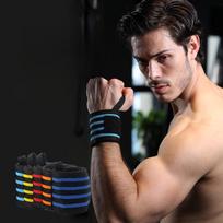 Pressure Wrap Wrist Guard Sports Fitness Weightlifting Basketball Horizontal Bar Hard Pull Anti Twist Bandage dangaus mėlyna spalva