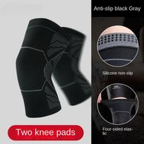Sports knee pads for men, knee sleeves, joint protective sleeves, long-distance running warmth, anti-slip, men's thin football protection S black