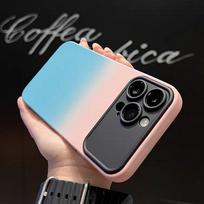 Prabangus saldainių silikoninis gradiento spalvos telefono dėklas iPhone 11 12 13 14 Pro Max, atsparus smūgiams buferinis dangtelis For iPhone 13Pro brown