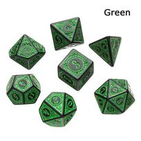 Multi-Sided 7-Die Dice Set Game Dice TRPG DND Accessories Polyhedral D4 D6 D8 D10 D12 D20 Dice For Board Card Game Math Games gray