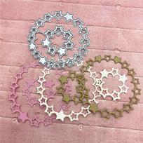 Apskritimai Žvaigždės Metaliniai Pjaustymo Štampai Trafaretas Štampavimo Išpjova Scrapbooking Amatas Pasidaryk Pats Scrap Booking Popierinė Kortelė dies gray