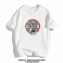 100% Cotton Ins Short Sleeve T-shirt Men's Tide Brand Hong Kong Style Half Sleeve Top T-shirt Loose All Matching Summer Men's S balta