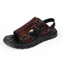 Juodi vyriški batai, odiniai sandalai, išpardavimas, neperšlampamas, laisvalaikio odinis vyriškas minkštas vyriškas sandalai, pado paplūdimio šlepetės 38 black