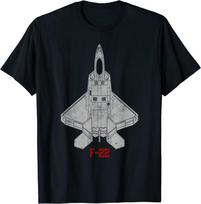 Military Aircraft Plane F 22 Pilot Unisex T-Shirt S