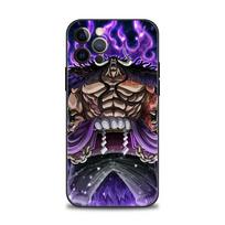 Telefono dėklas iPhone 13 11 12 Pro Max XR X XS 8 7 6 6S Plus 13mini 12mini Silikoninis dėklas One Piece Stipriausias padaras Kaido iPhone 5 5S black