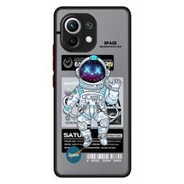 Matte Case For Xiaomi Mi Poco X3 NFC 11T Pro M3 F3 11 Lite 5G NE 12 10T 9T F1 Note 10 Funda Phone Cover Fashion Cool Astronaut Mi Poco X3 NFC black