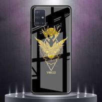 Grūdinto stiklo dėklas, skirtas Samsung Galaxy A51 A50 A71 A70 A31 A21s A52 A40 A30 M51 M31 A91 prabangus telefono dangtelis Saint Seiya logotipas Capa Samsung A91 black