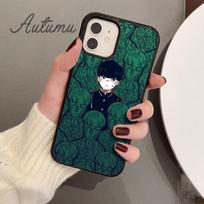 Japan Anime Mob Psycho 100 telefono dėklas, skirtas iPhone 11 12 13 14 Pro Max mini XR XS SE 2020 6S 7 8 Plus Samsung Galaxy S21 S22 dangtelis Samsung S22ultra black