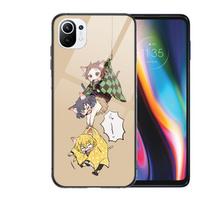 Kamado Nezuko Kimetsu No Yaiba Demon Slayer TPU Soft Tempered Glass Phone shell Case For xiaomi redmi 11 Lite pro Ultra 10T 10 9 xiaomi 11 ultra gray
