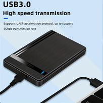 HDD dėklas SATA į USB3.0 HDD korpusas 2,5 colio kietojo disko dėklas, palaikymas 6Gbps mobilusis išorinis HDD dėklas, skirtas nešiojamam kompiuteriui juoda