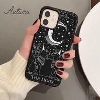 Witches Moon Tarot Mystery Totem Phone Case for iPhone 11 12 13 14 Pro Max mini XR XS SE 2020 6S 7 8 Plus Samsung S21 S22 Cover iPhone 5 5s SE