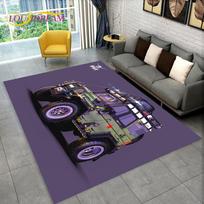 Cyberpunk Sports Car Off-road Vehicle Cartoon Area Rug,Carpet for Living Room Bedroom Sofa Doormat Decoration,Non-slip Floor Mat 40x60cm(15x23in)
