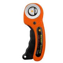1pcs Cut Cloth Round Hob Fabric Leather Craft Wheel Cutter Handle Roller with Blade Rotary Cutter Tools Revolve oranžinė