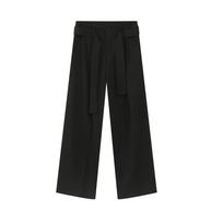 Men's New Product with Japanese Ribbon Decoration, Three-dimensional Design, Drape Feeling, and Trendy Trousers S