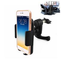 360 Rotation Car Air Vent Clip Mount Phone Holder Stand For iPhone 16 15 Pro Max Samsung S25 S24 S23 Xiaomi Redmi Note 13 Oppo Reno 14 Realme Bracket juoda