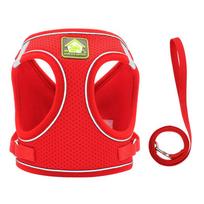 Cat Harness Vest Puppy Dog Walking Collar corgi Adjustable Mesh Dog Harness Suitable for Small and Medium Pets Accessories S(1.5-3KG) red